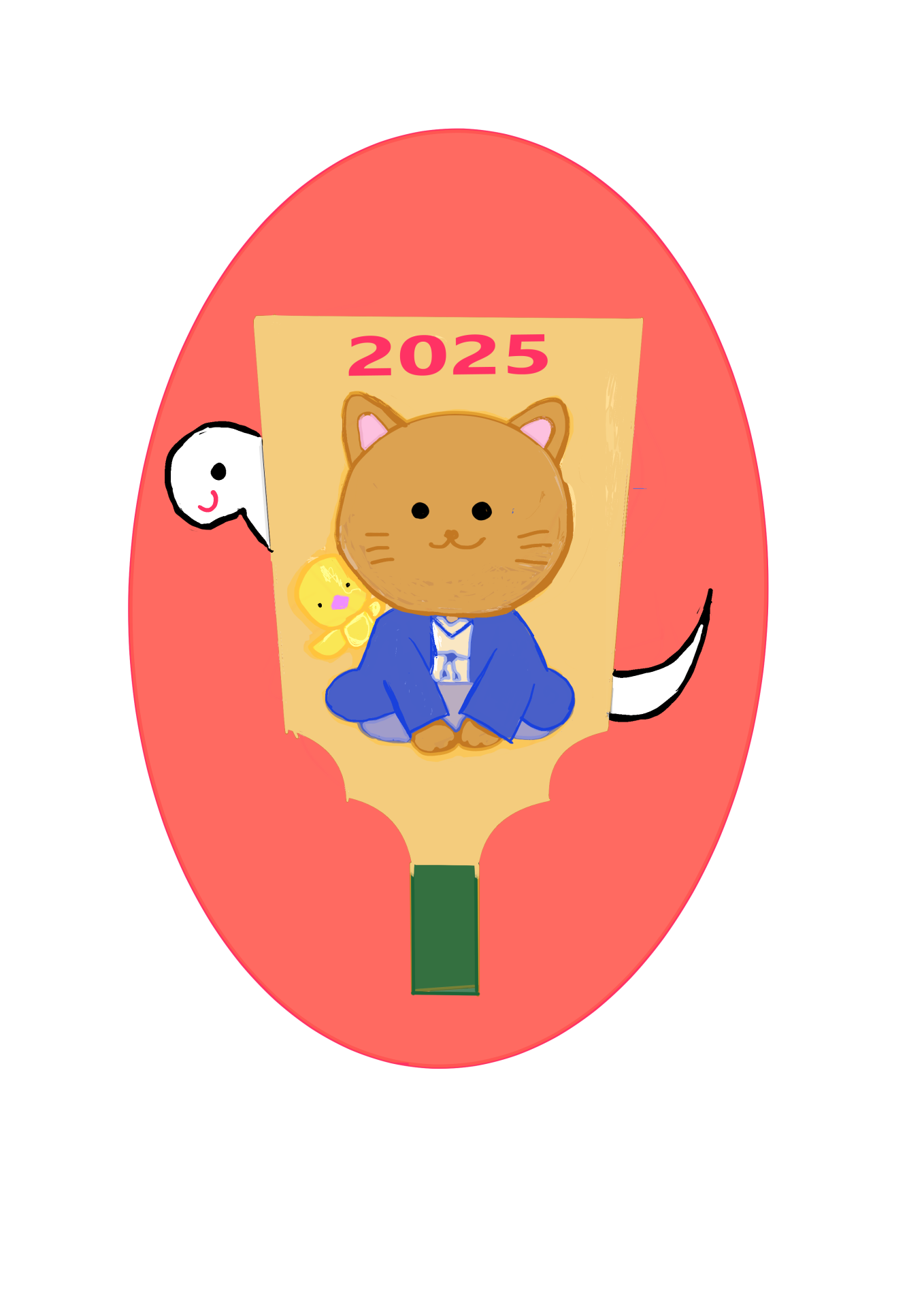 「【利用者さんが描いてみた】2025年賀状フリー素材」を公開しました